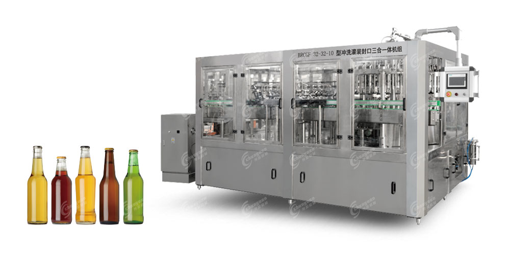 三合一玻璃瓶啤酒灌裝機-4